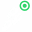 a series of white feet leading to a green circular target to depict behaviour change