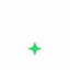 Person on laptop with a highlighted green star to depict engaging learning