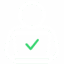 Laptop User with Green Tick 254x254 v1 Person on laptop with a green tick depicting success and engagement of learning program