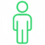 icon of 3 people on person in front depecting leadership