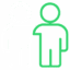 icon of two people with one person's arm over the shoulder of the other to depict peer support