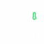 Icon of a graduate with cap /mortarboard with green tassel