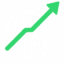 Idea to impact 254x254 v1 Icon of a brain, green arrow and cog representing the concept of 'from idea to impact'